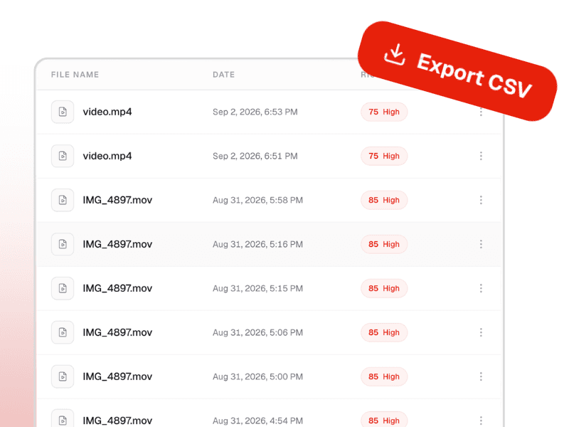 Export CSV feature